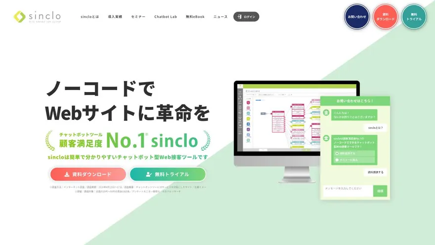 sincloの公式サイト